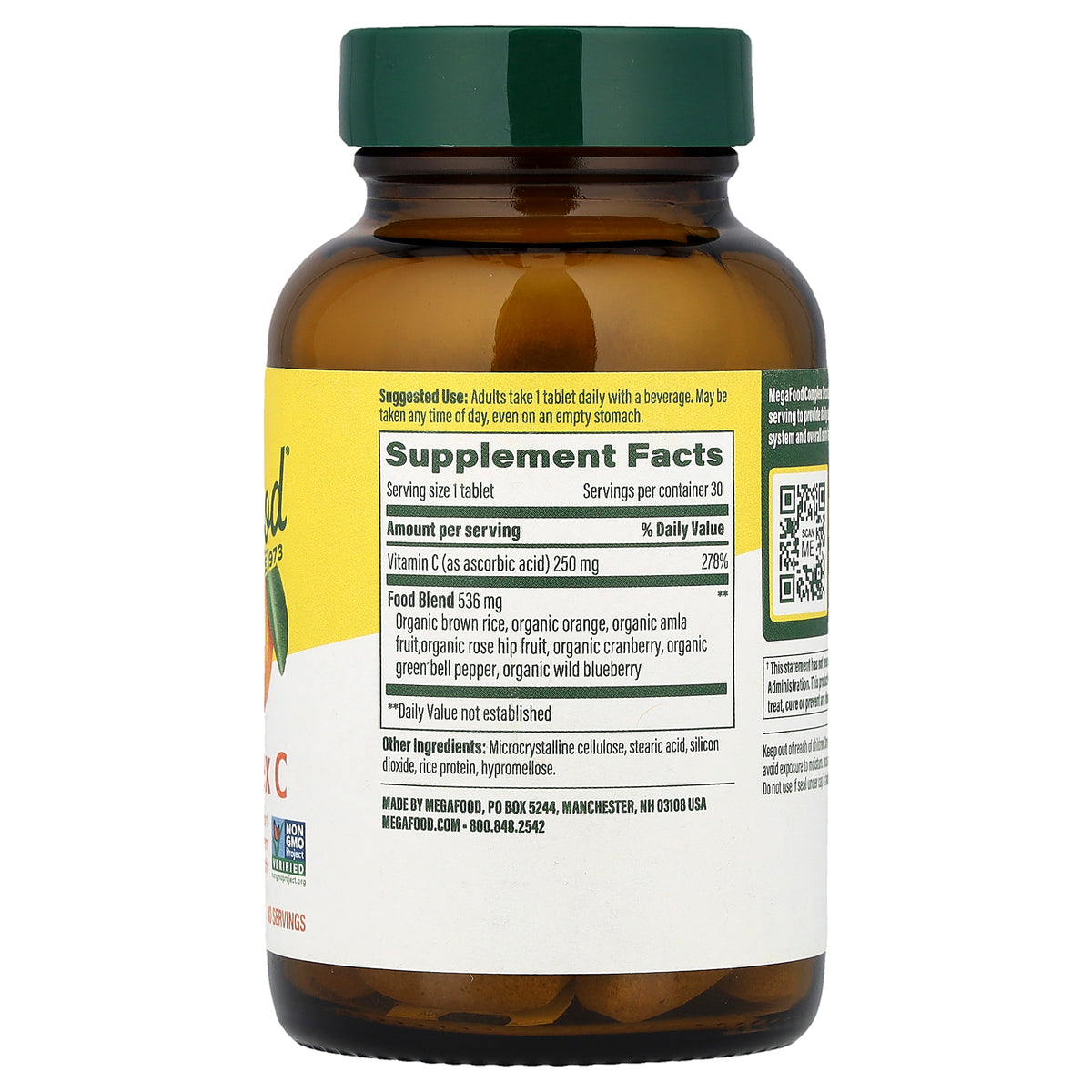 MegaFood, Complex C, 30 Tablets