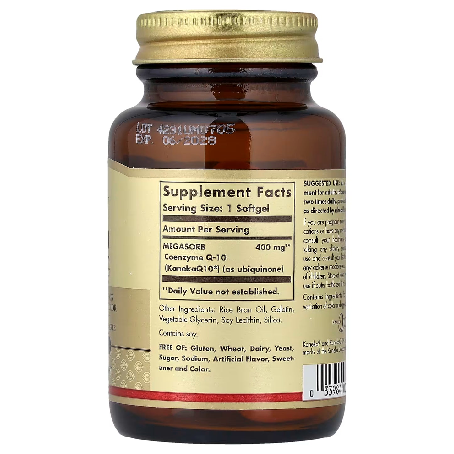 Solgar, Megasorb CoQ-10, 400 mg, 30 Softgels
