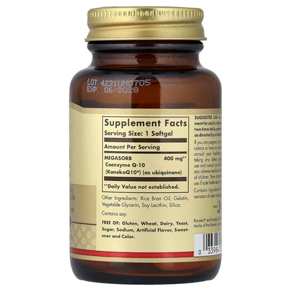 Solgar, Megasorb CoQ-10, 400 mg, 30 Softgels