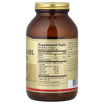Solgar, Flaxseed Oil, 1,250 mg, 100 Softgels