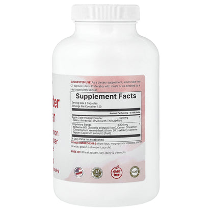Micro Ingredients, Apple Cider Vinegar with The Mother, 300 Capsules