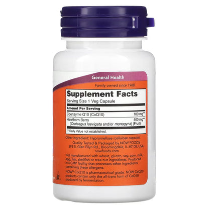 NOW Foods, CoQ10, 100 mg, 30 Veg Capsules