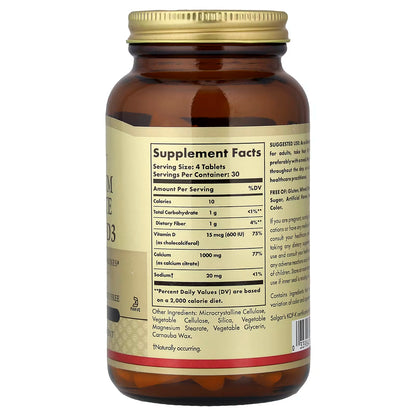 Solgar, Calcium Citrate with Vitamin D3, 120 Tablets