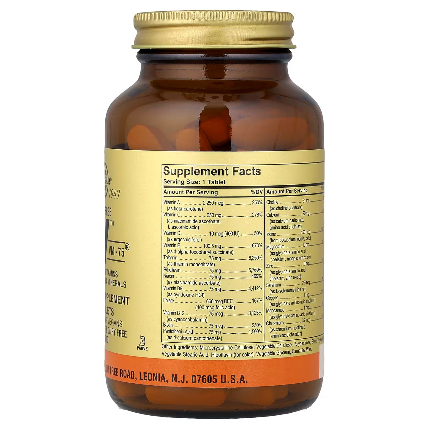 Solgar, Formula V™ VM-75®, Multiple Vitamins with Chelated Minerals, Iron-Free, 90 Tablets