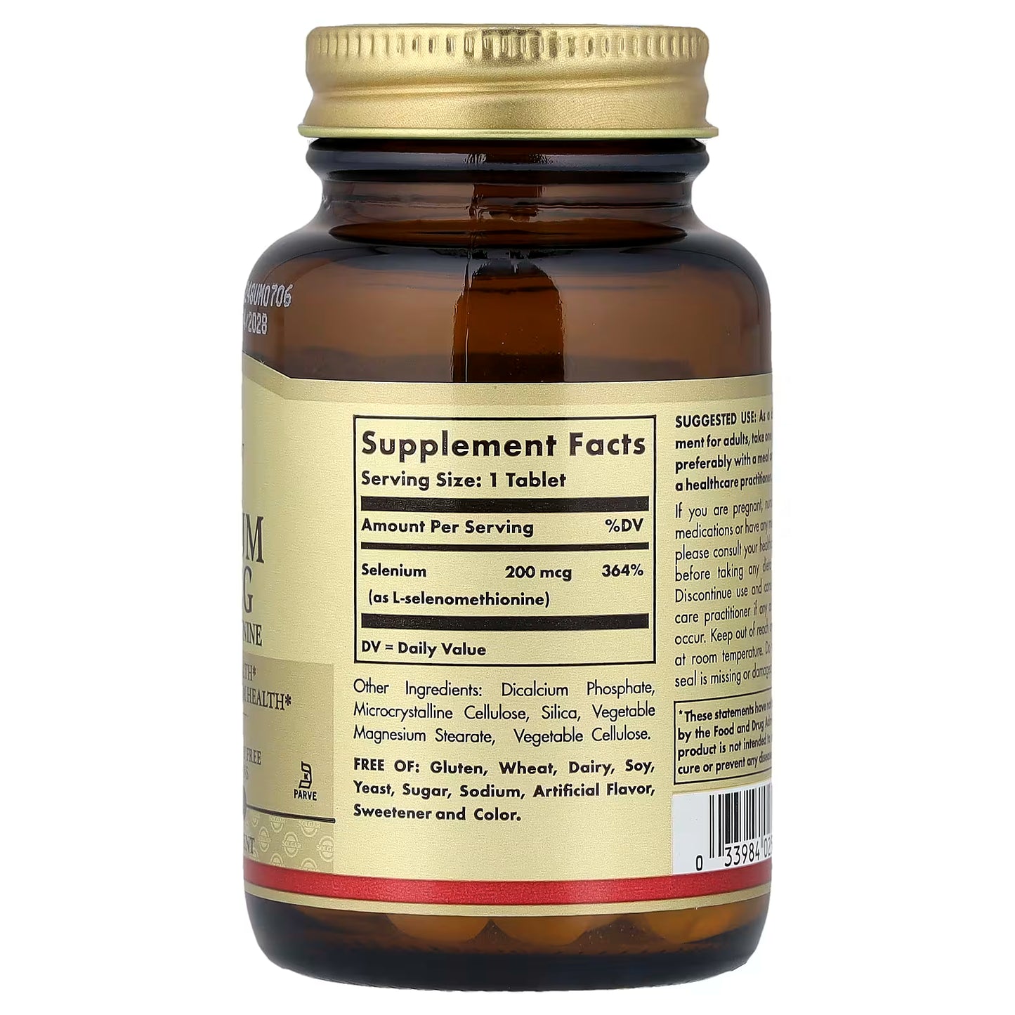 Solgar, Selenium, Yeast-Free, 200 mcg, 100 Tablets