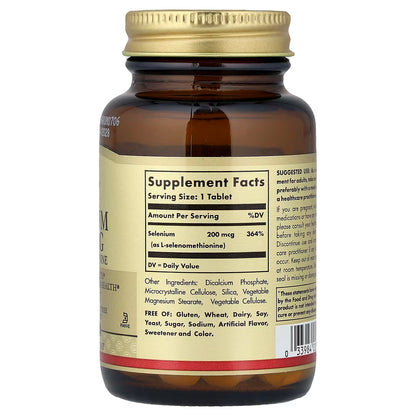 Solgar, Selenium, Yeast-Free, 200 mcg, 100 Tablets