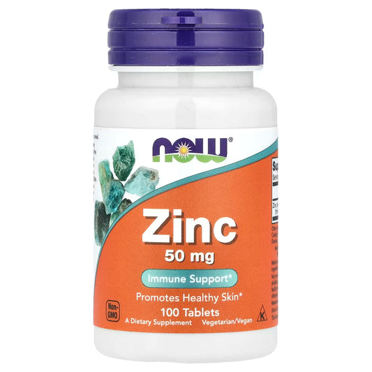 NOW Foods, Zinc, 50 mg, 100 Tablets