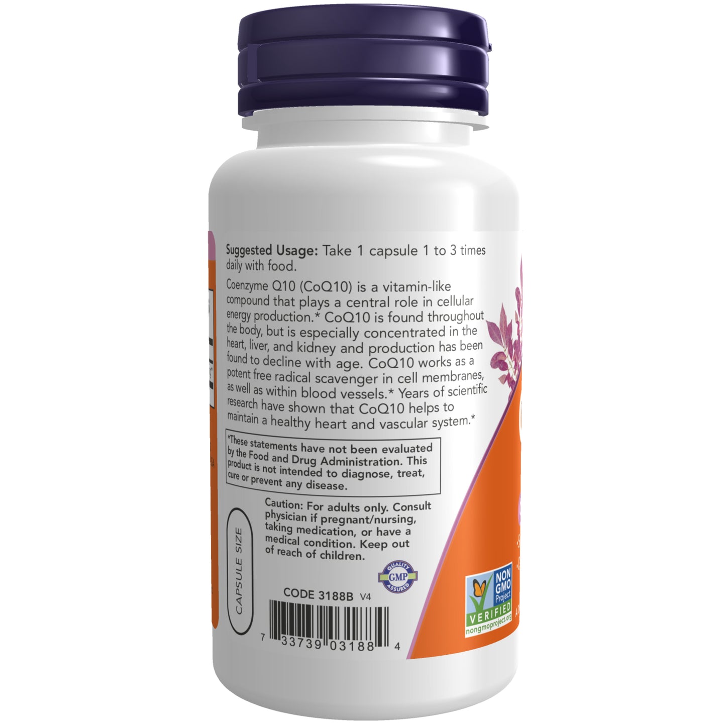 NOW Supplements, CoQ10 30 mg, Pharmaceutical Grade, All-Trans Form produced by Fermentation, 120 Veg Capsules