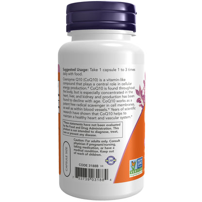 NOW Supplements, CoQ10 30 mg, Pharmaceutical Grade, All-Trans Form produced by Fermentation, 120 Veg Capsules