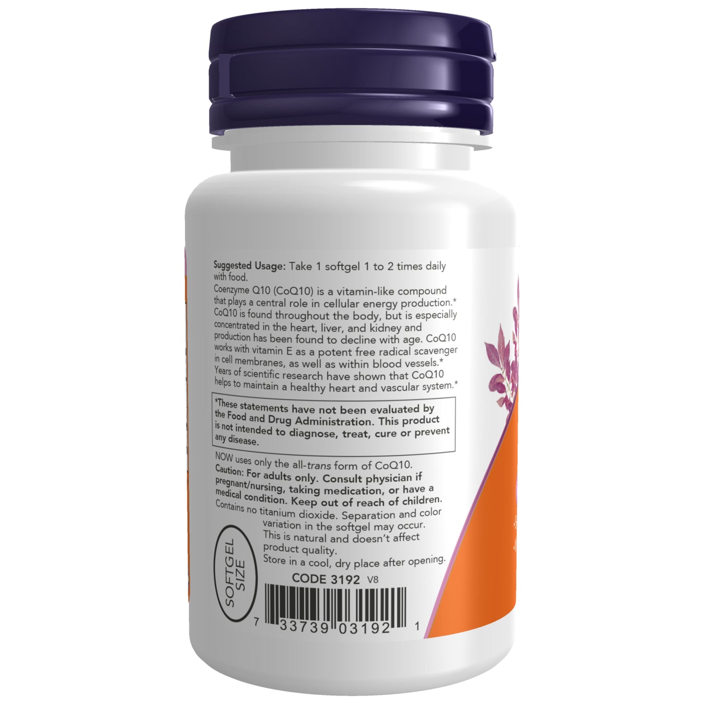 NOW Supplements, CoQ10 50 mg, Pharmaceutical Grade, All-Trans Form produced by Fermentation, 50 Softgels