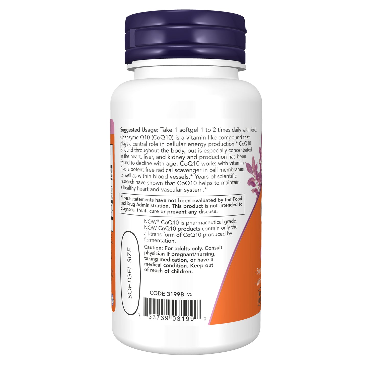 NOW Supplements, CoQ10 400 mg, Pharmaceutical Grade, All-Trans Form produced by Fermentation, 30 Softgels