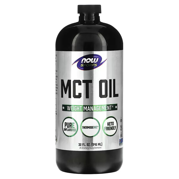 NOW Foods, Sports, MCT Oil, Unflavored, 14 g, 32 fl oz (946 ml)