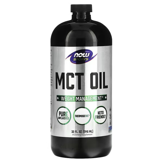 NOW Foods, Sports, MCT Oil, Unflavored, 14 g, 32 fl oz (946 ml)