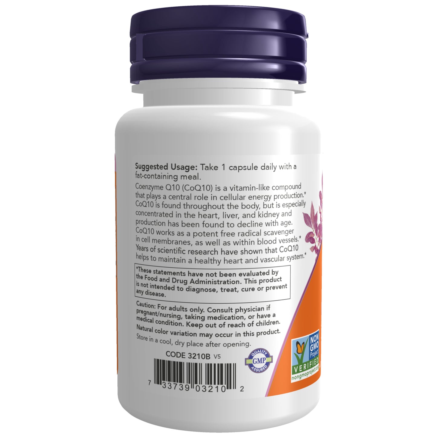 NOW Supplements, CoQ10 100 mg with Hawthorn Berry, Pharmaceutical Grade, All-Trans Form produced by Fermentation, 30 Veg Capsules