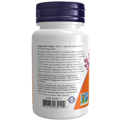 NOW Supplements, CoQ10 100 mg with Hawthorn Berry, Pharmaceutical Grade, All-Trans Form produced by Fermentation, 30 Veg Capsules