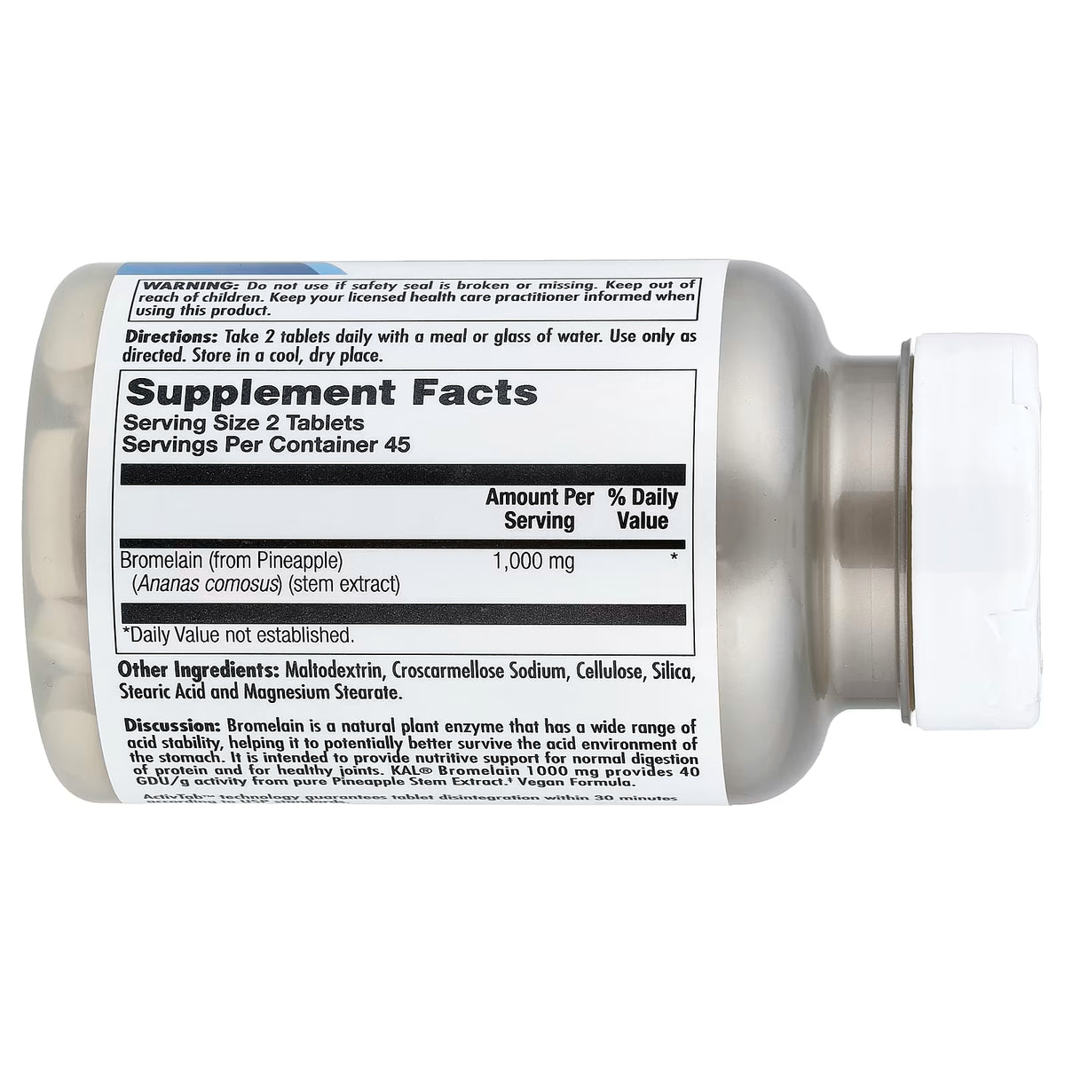 KAL, Bromelain, 90 Tablets (500 mg Per tablet)