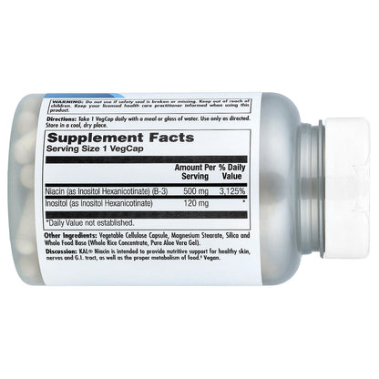KAL, Niacin, Flush-Free, 120 VegCaps