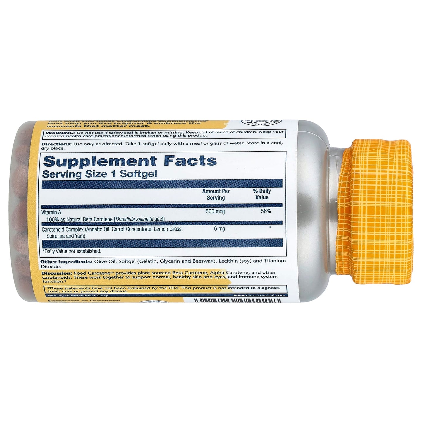 Solaray, Food Carotene™, 200 Softgels
