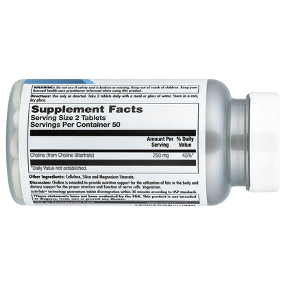 KAL, Choline, 100 Tablets (125 mg per Tablet)