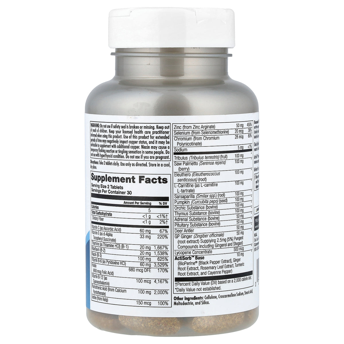 KAL, Virility for Men™, 60 Tablets