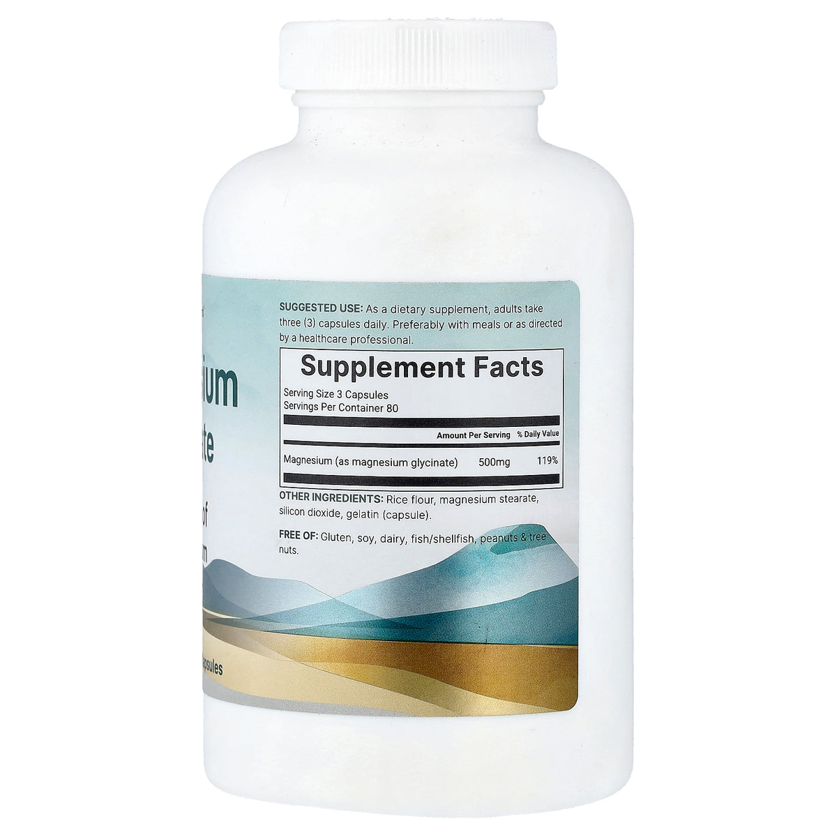 Micro Ingredients, Magnesium Glycinate, 240 Capsules (166 mg per Capsule)
