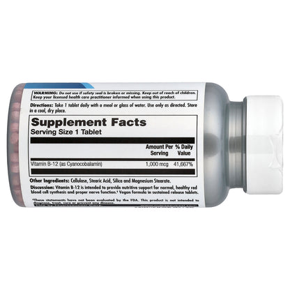KAL, Vitamin B-12, Sustained Release, 1,000 mcg, 100 Tablets