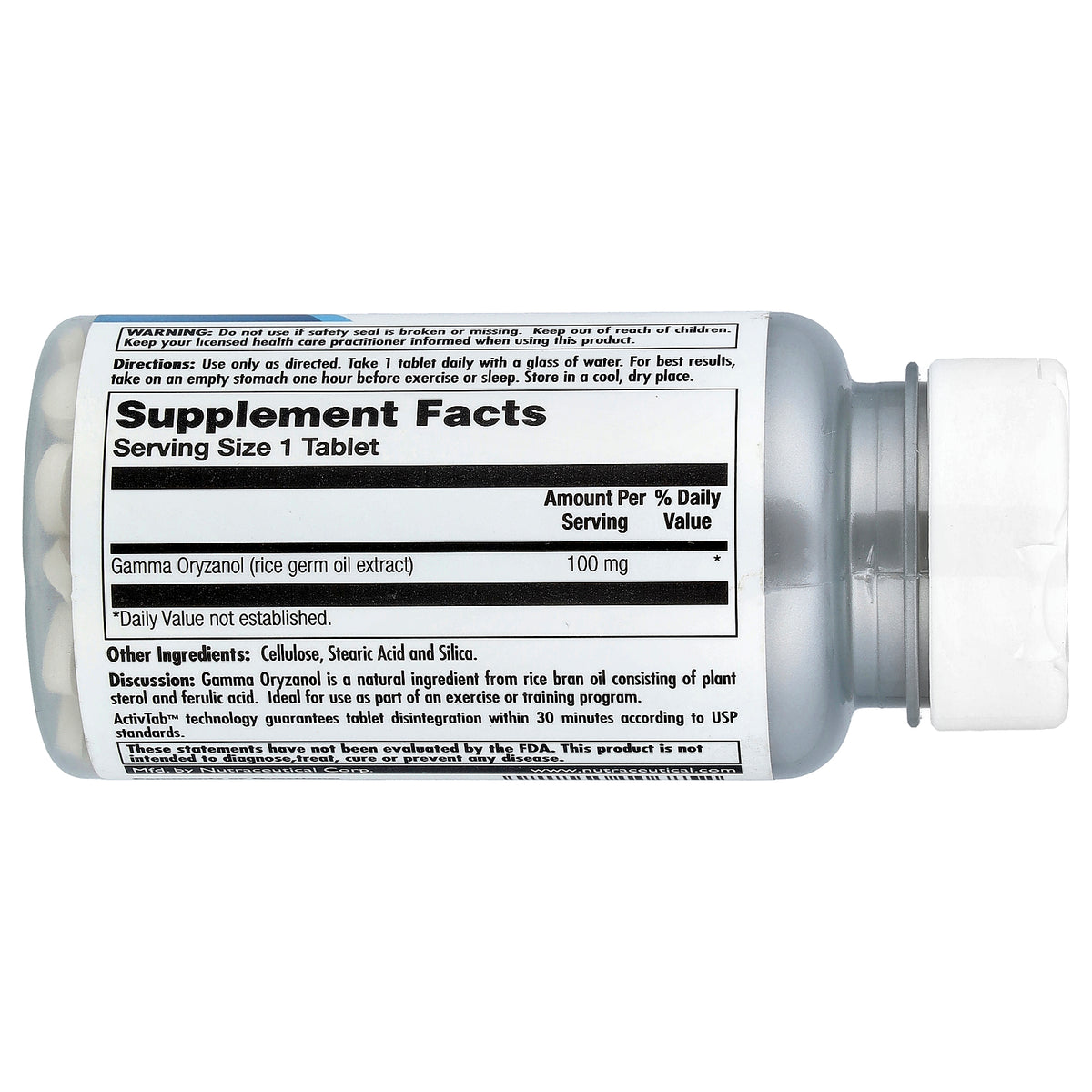 KAL, Gamma Oryzanol, 100 mg, 100 Tablets