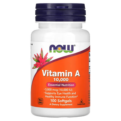NOW Foods, Vitamin A, 3,000 mcg (10,000 IU), 100 Softgels