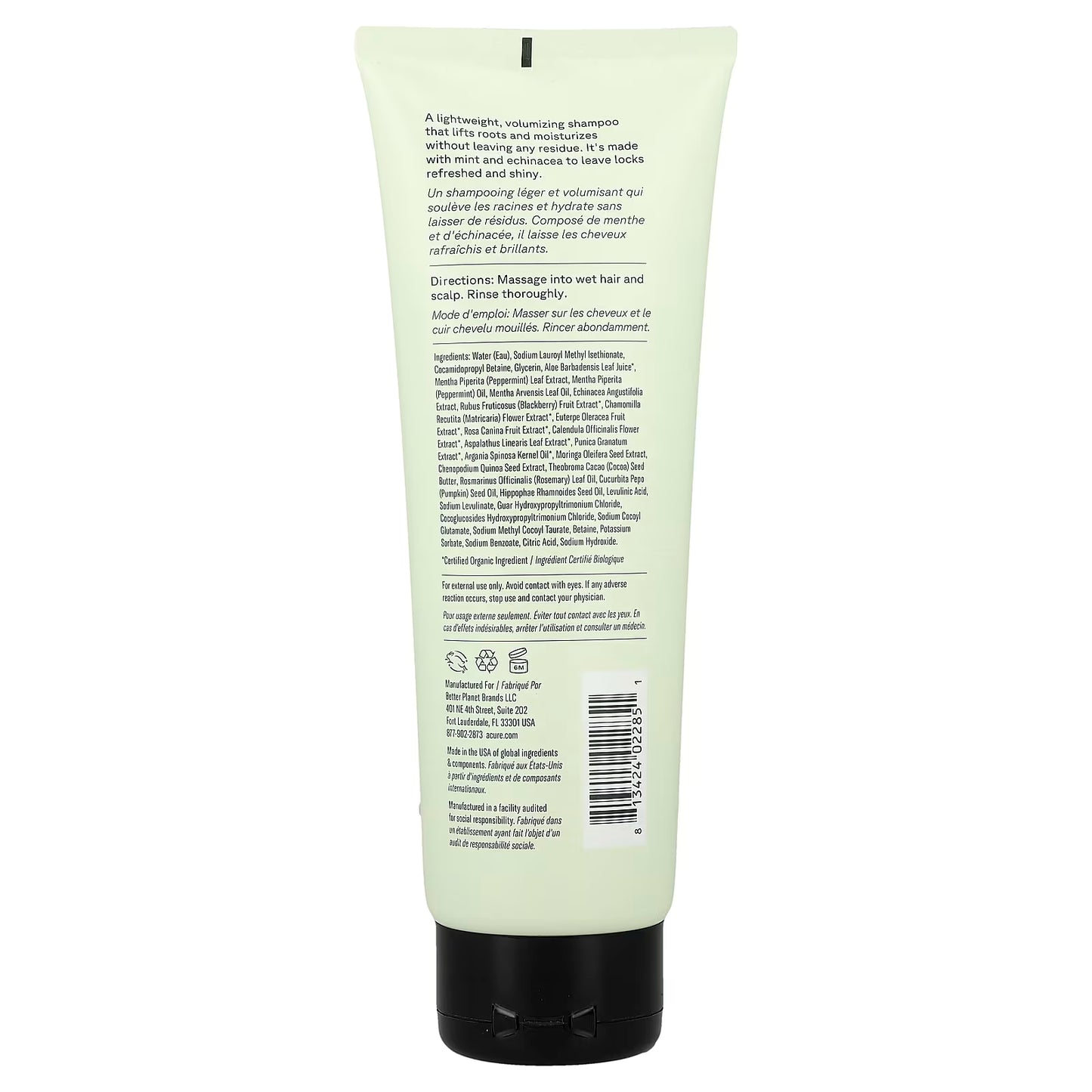 ACURE, Vivacious Volume Shampoo, Mint & Echinacea, 8 fl oz (236 ml)