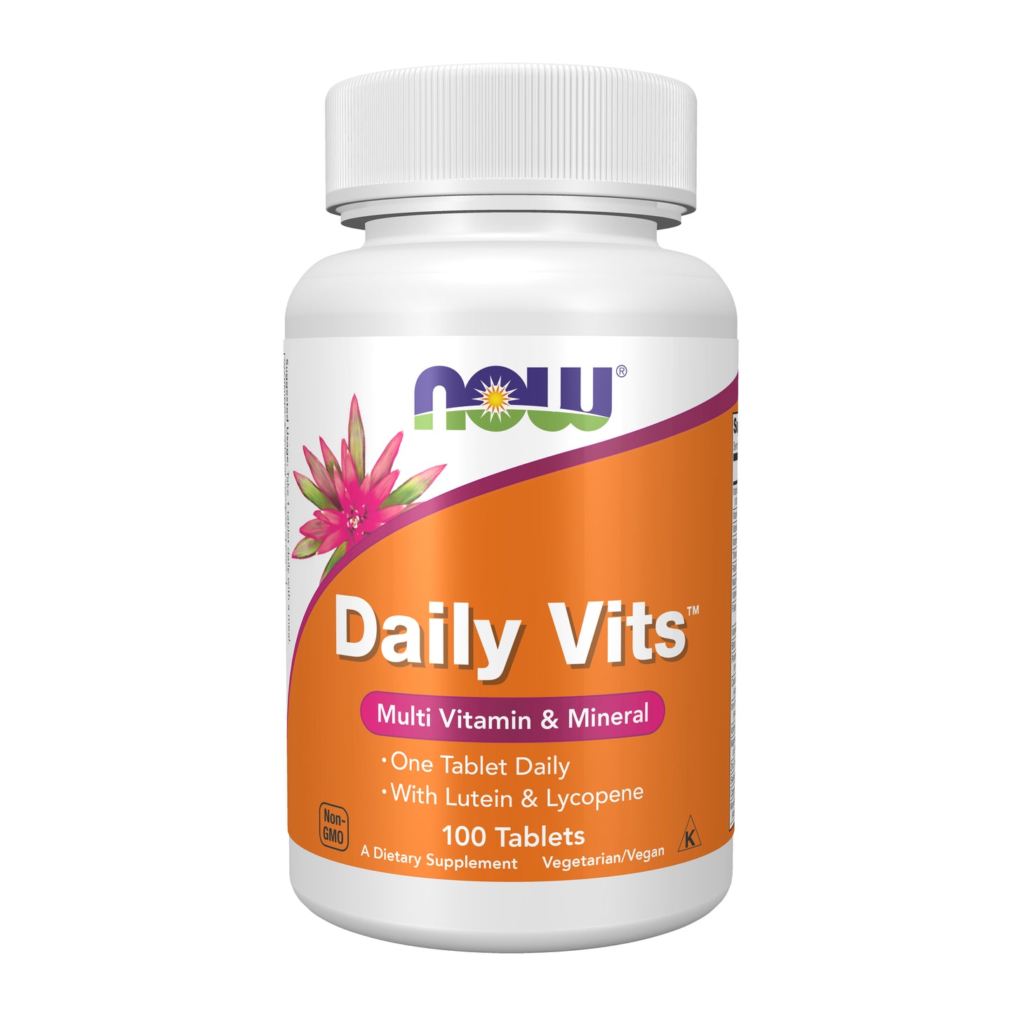 NOW Supplements, Daily Vits™, One Tablet Daily with Lutein & Lycopene, 100 Tablets
