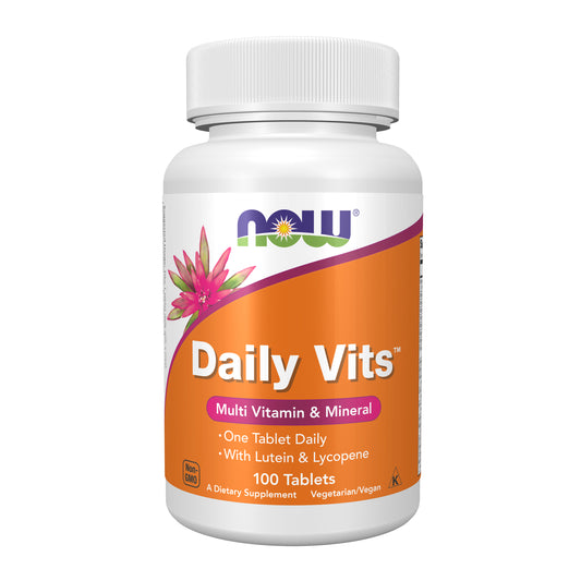NOW Supplements, Daily Vits™, One Tablet Daily with Lutein & Lycopene, 100 Tablets