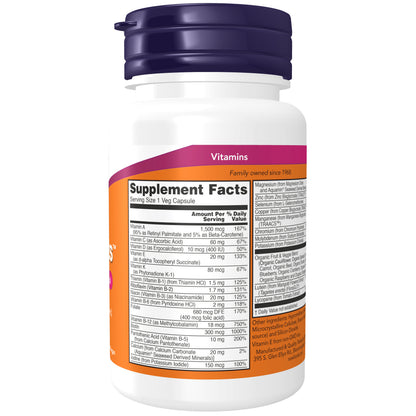 NOW Supplements, Daily Vits™with Fruit & Veggie Blend, Lutein and Lycopene, 30 Veg Capsules
