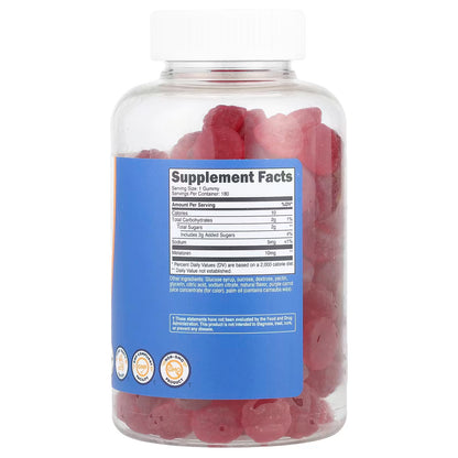 Nutricost, Melatonin Gummies, Strawberry, 10 mg, 180 Gummies