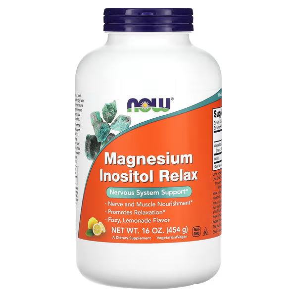 NOW Foods, Magnesium Inositol Relax, Lemonade, 16 oz (454 g)