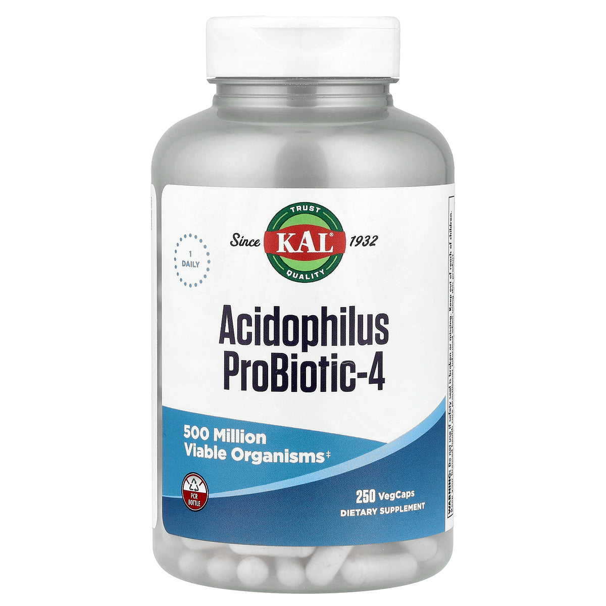 KAL, Acidophilus Probiotic-4, 250 VegCaps