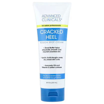 Advanced Clinicals, Cracked Heel, Rough Spot Cream, 8 fl oz (237 ml)