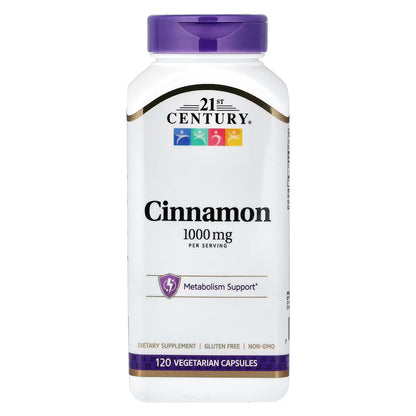 21st Century, Cinnamon, 120 Vegetarian Capsules (500 mg per Capsule)