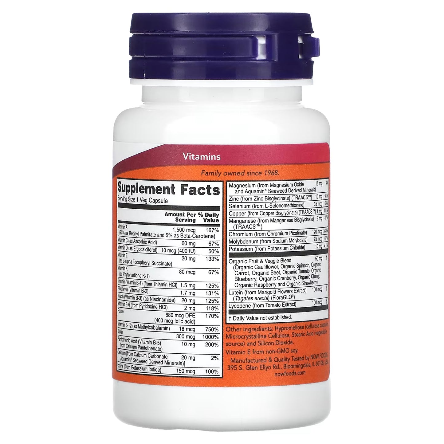 NOW Foods, Daily Vits, 30 Veg Capsules