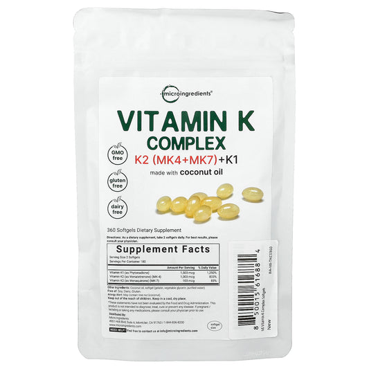 Micro Ingredients, Vitamin K Complex, 360 Softgels