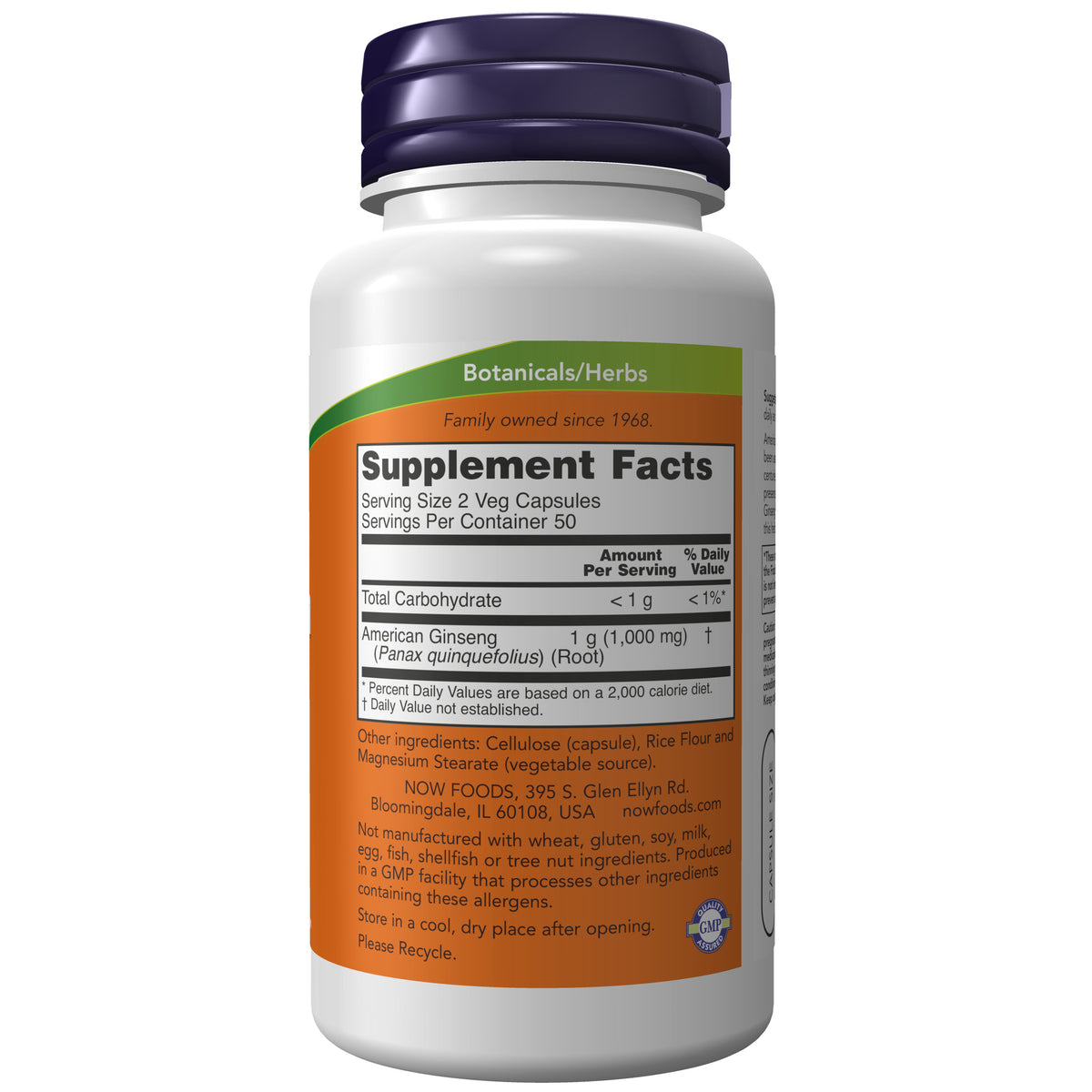 NOW Supplements, American Ginseng Extract, Adaptogenic*, 100 Veg Caps