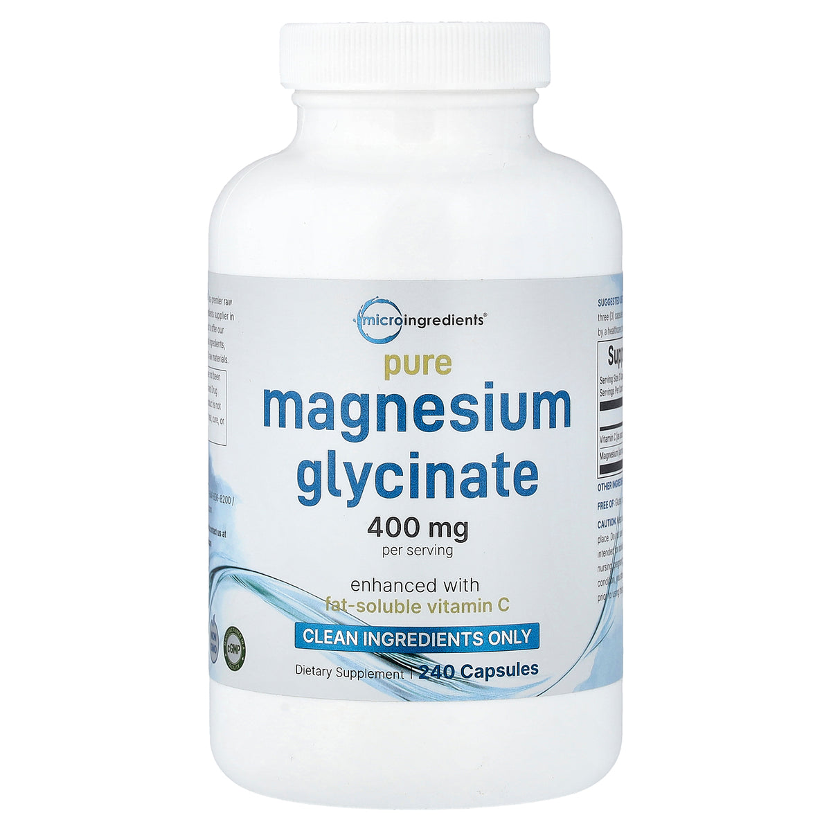 Micro Ingredients, Pure Magnesium Glycinate, 240 Capsules