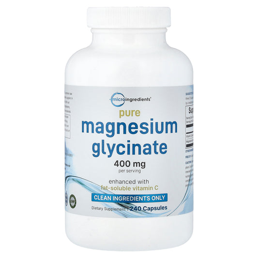 Micro Ingredients, Pure Magnesium Glycinate, 240 Capsules