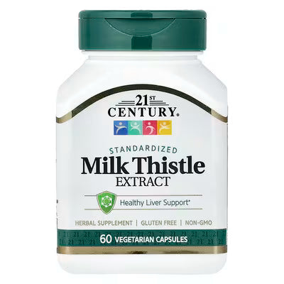 21st Century, Milk Thistle Extract, Standardized , 60 Vegetarian Capsules