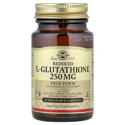 Solgar, Reduced L-Glutathione, 250 mg, 30 Vegetable Capsules