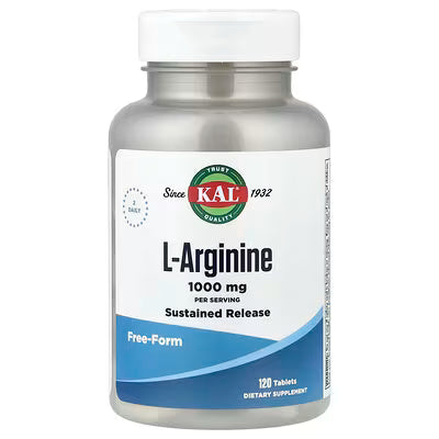 KAL, L-Arginine, 120 Tablets (500 mg per Tablet)