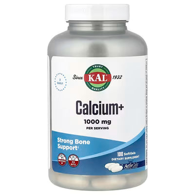 KAL, Calcium+, 100 Softgels