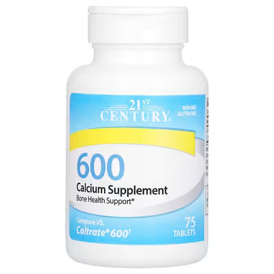 21st Century, Calcium Supplement 600, 75 Tablets (600 mg per Tablet)