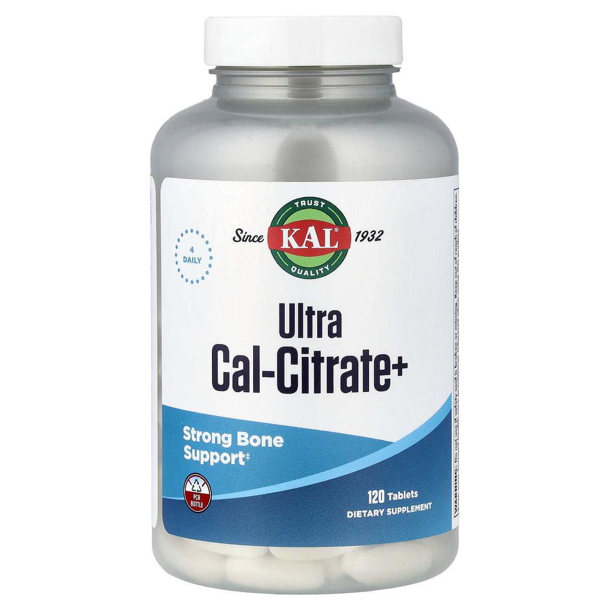 KAL, Ultra Cal-Citrate+, 120 Tablets