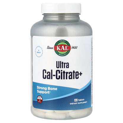 KAL, Ultra Cal-Citrate+, 120 Tablets