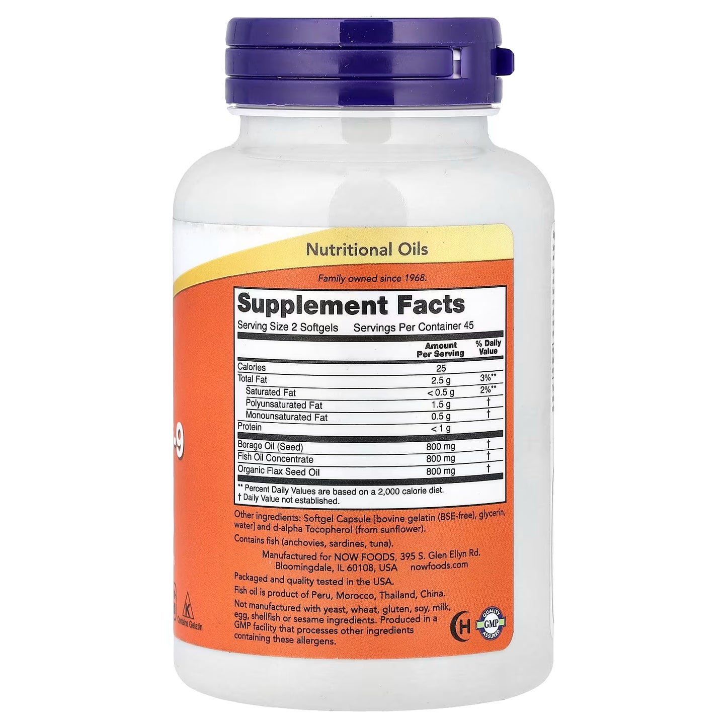 NOW Foods, Super Omega 3-6-9 Fish Oil, 90 Softgels